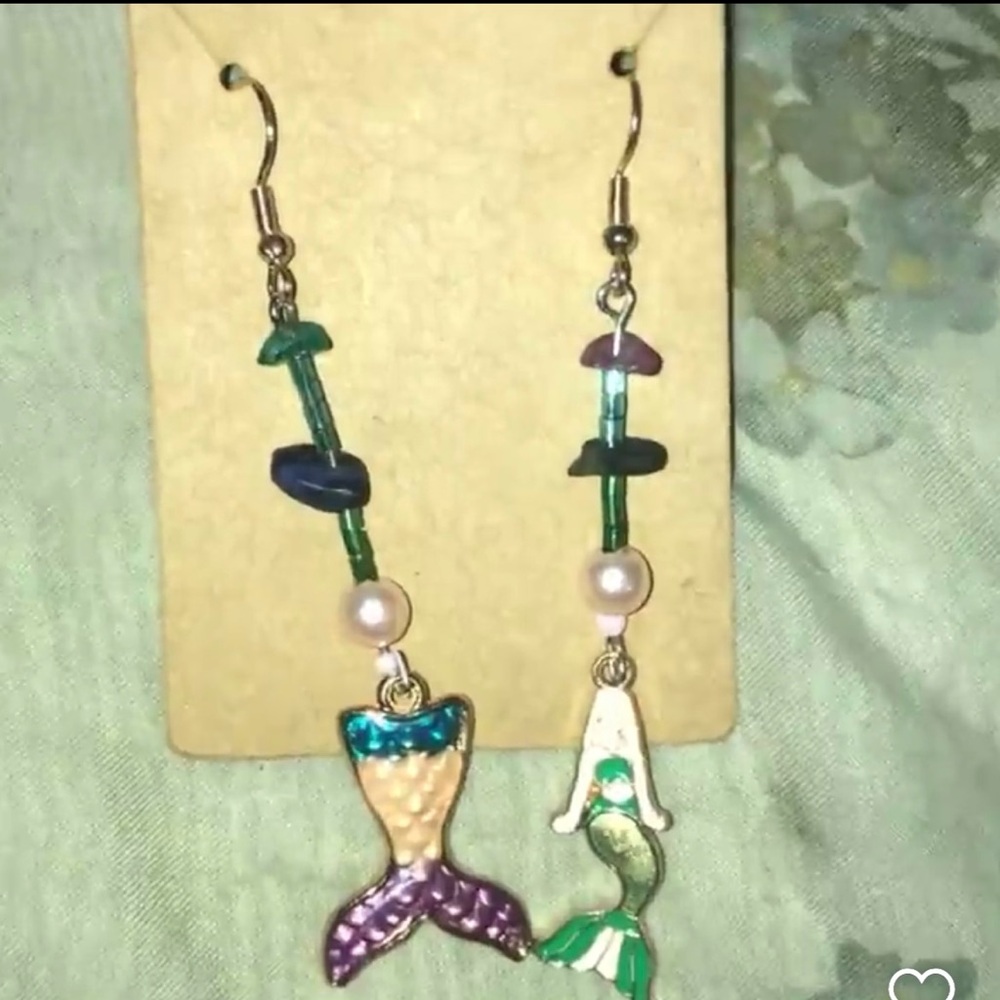 “Mermaids”- Handmade Earrings, Multicolor